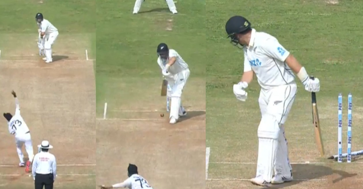 WATCH – Mohammed Siraj cleans up Ross Taylor with beauty on Day 2 of Mumbai Test