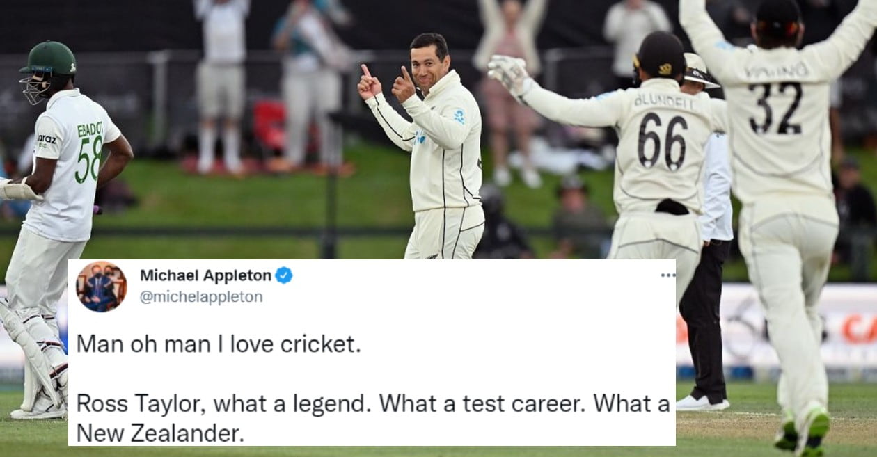 Twitter reactions: Ross Taylor ends career with a wicket as New Zealand beat Bangladesh in second Test