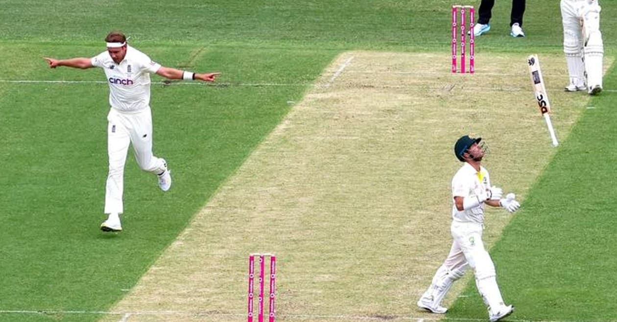 WATCH: Stuart Broad celebrates in style after dismissing David Warner on Day 1 of the Sydney Test