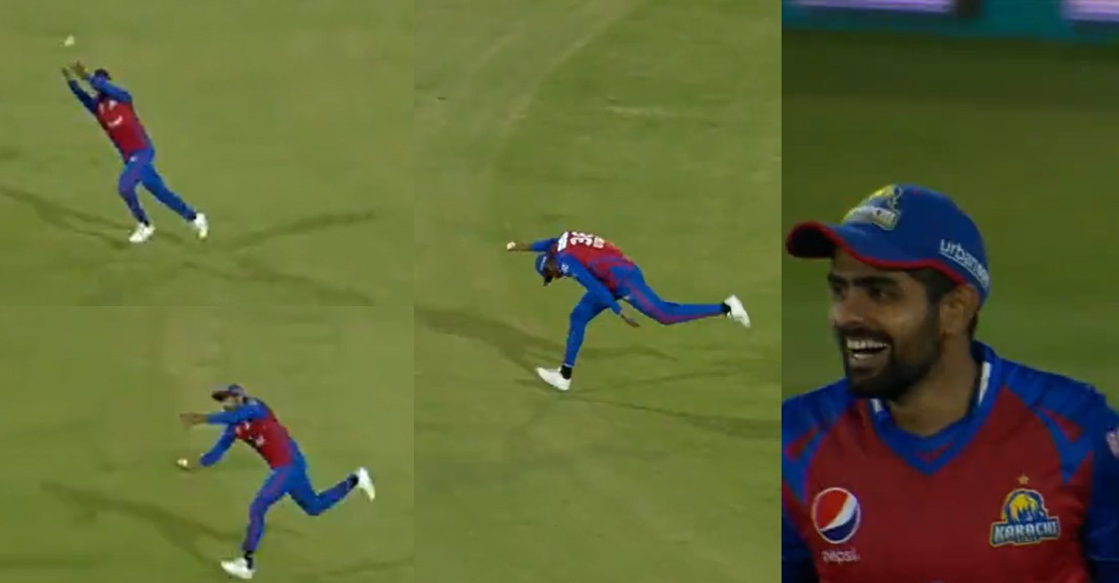 Babar Azam takes a brilliant catch in PSL 2022