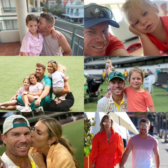 David Warner, Candice Warner and their kids