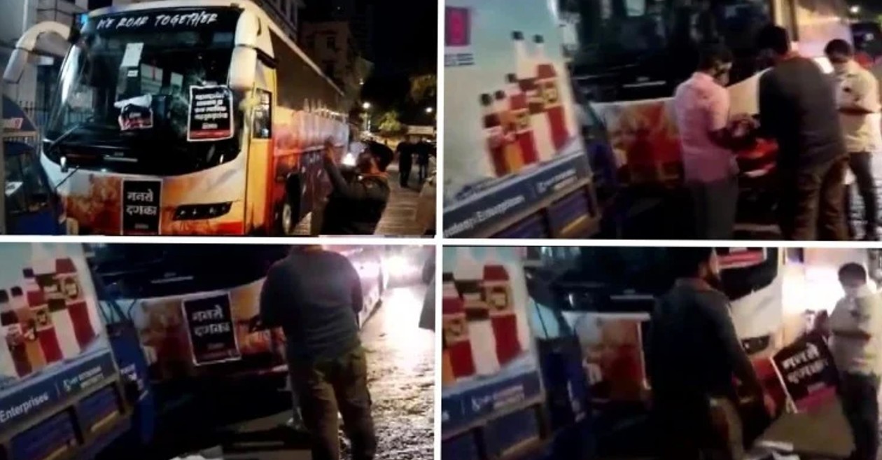 DC Team Bus attacked in Mumbai