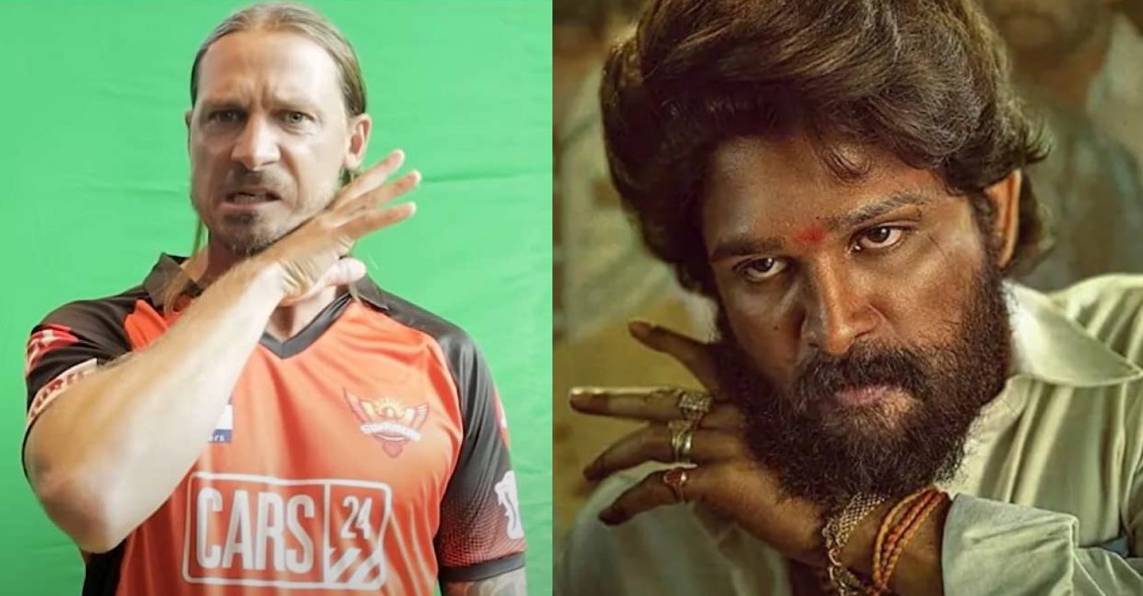 WATCH: Dale Steyn joins Allu Arjun’s Pushpa trend during the SRH photoshoot