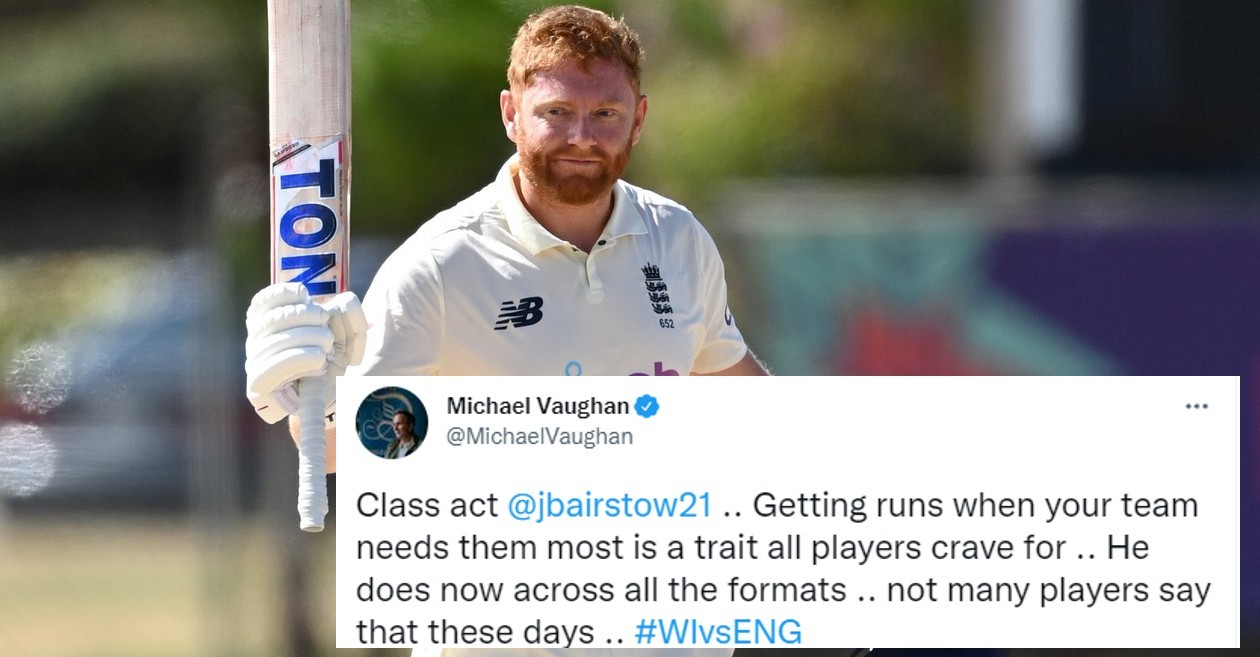 Jonny Bairstow hits stunning century on Day 1 of first Test vs West Indies