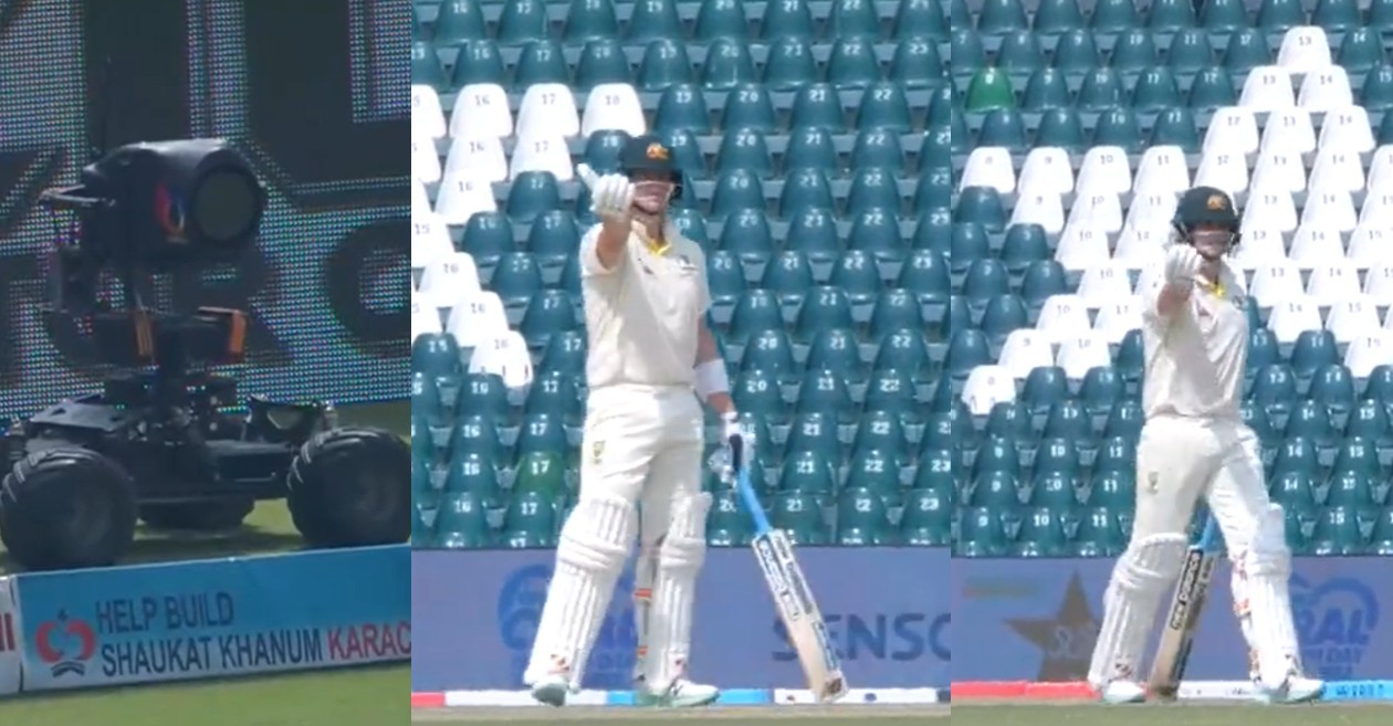 Steve Smith gets annoyed by roving cam