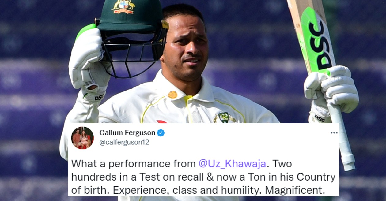 Usman Khawaja hits century in Karachi Test