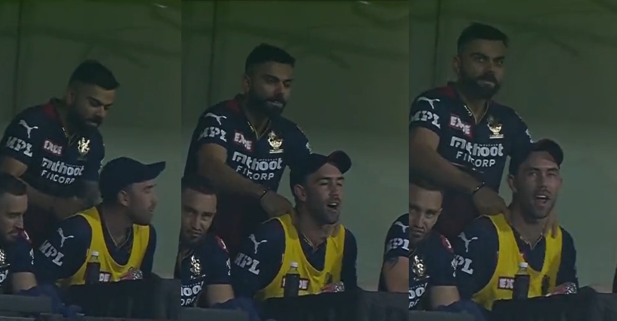 Virat Kohli gives shoulder massage to Glenn Maxwell