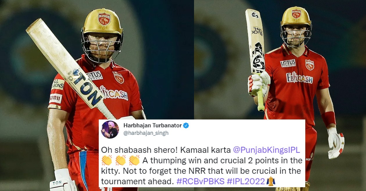 Twitter reactions Jonny Bairstow, Liam Livingstone power PBKS to massive win over RCB at IPL 2022 Cricket Times
