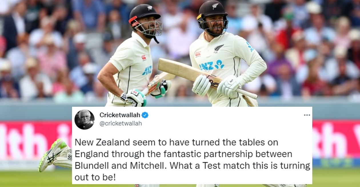 Twitter reactions: Daryl Mitchell, Tom Blundell put New Zealand in control on Day 2 of Lords Test