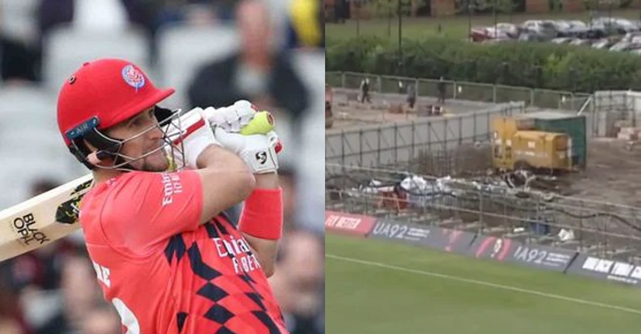 Liam Livingstone hits a massive six in T20 Blast 2022