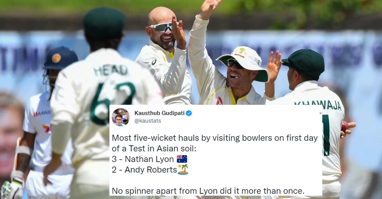 Twitter reactions: Nathan Lyon’s fifer gives Australia upper hand on Day 1 of the Galle Test