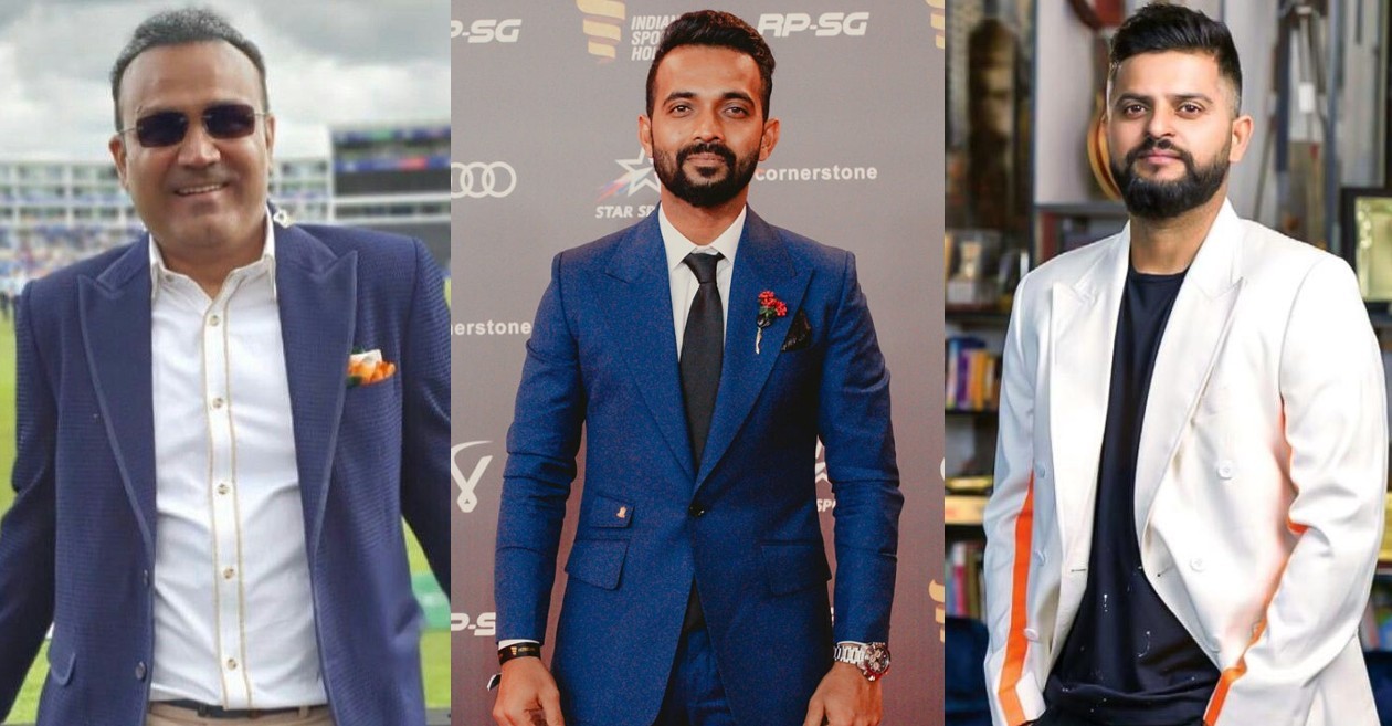 Virender Sehwag, Ajinkya Rahane, Suresh Raina