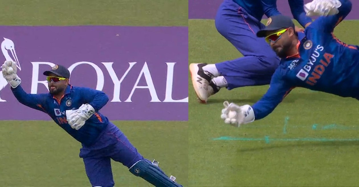 WATCH: Rishabh Pant plucks two one-handed stunners in ENG vs IND first ODI