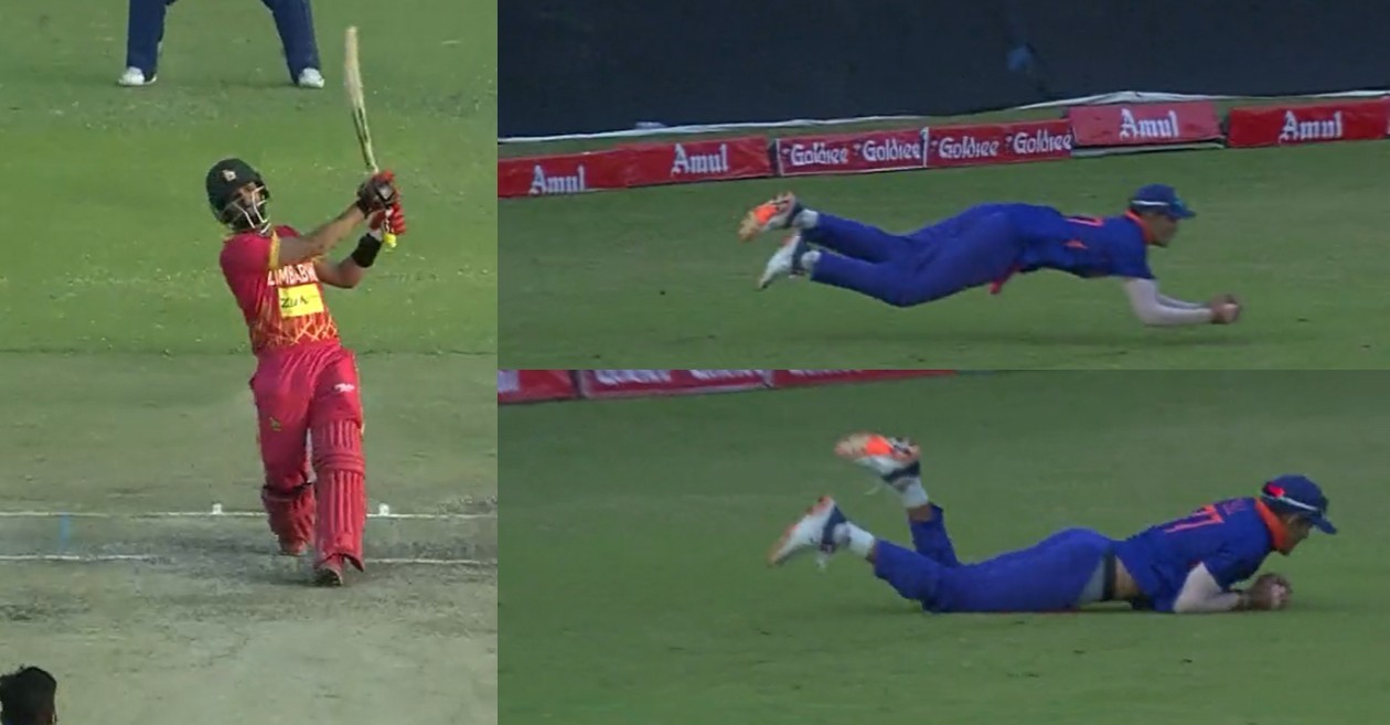 Shubman Gill takes a brilliant catch