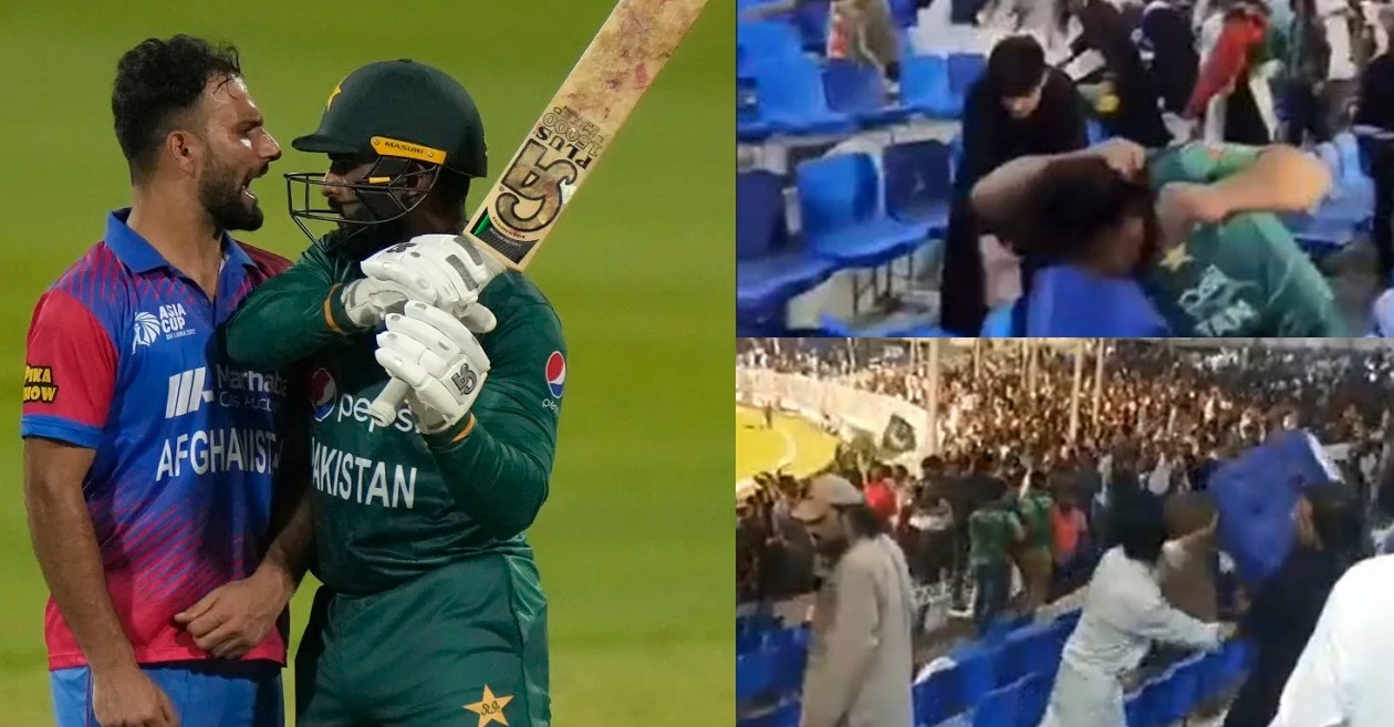 Players and fans involved in calsh of emotions in Pakistan vs Afghanistan match
