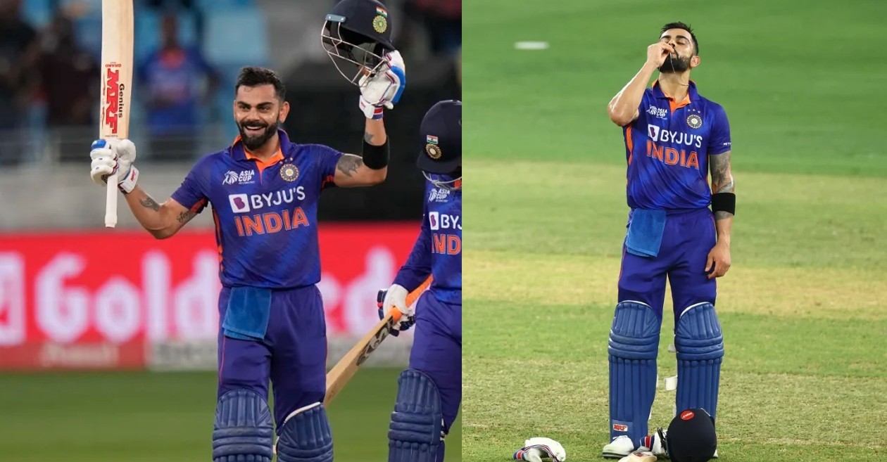 WATCH: Virat Kohli celebrates in a special way after ending the 1021-day century drought