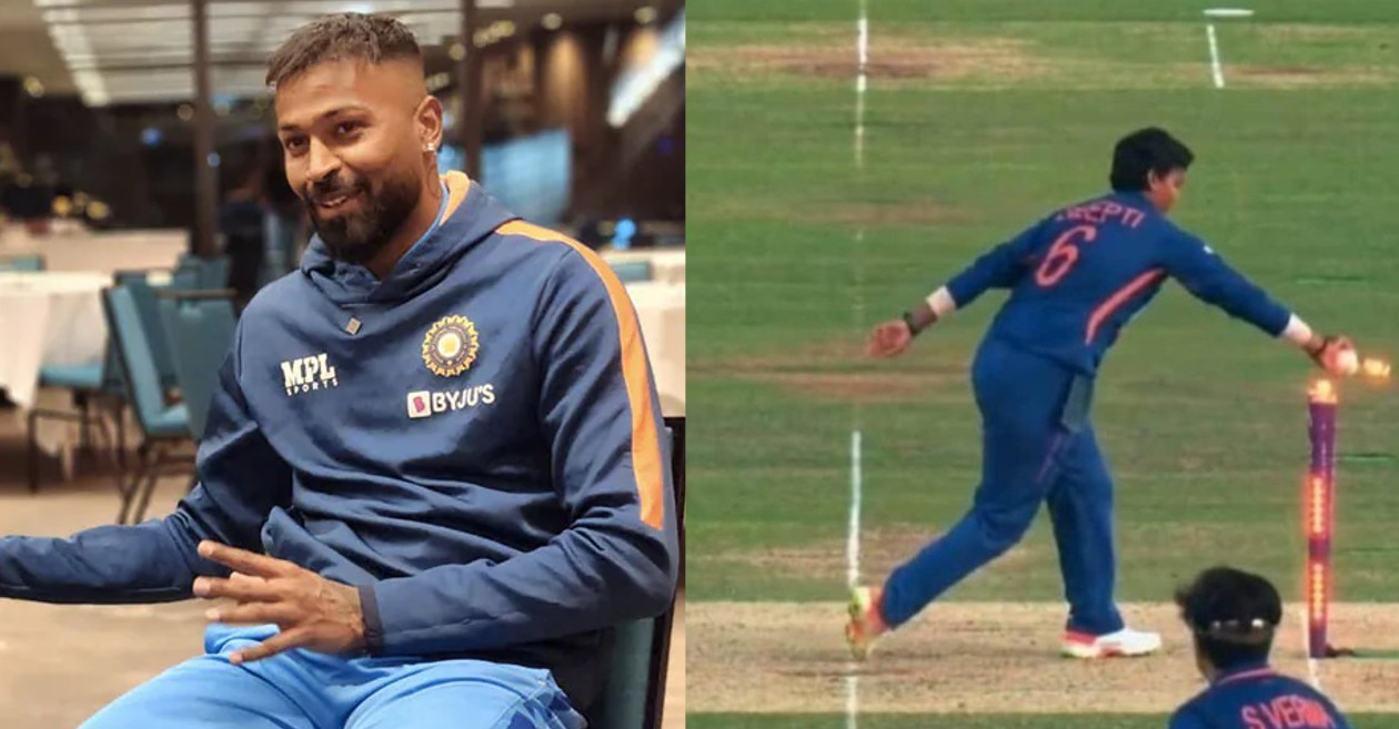 Hardik Pandya on non-striker's run-out