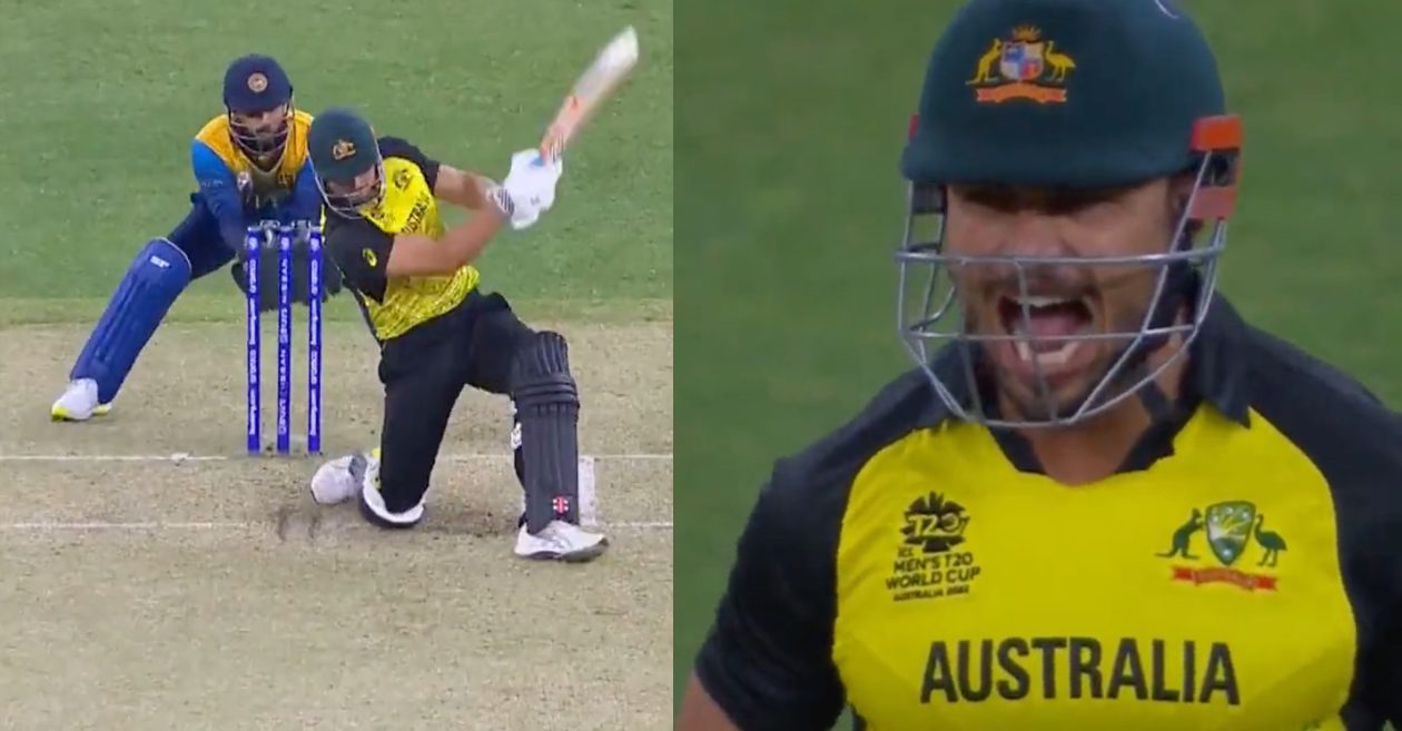 WATCH: Marcus Stoinis’ pumped-up reaction after smashing Wanindu Hasaranga for a maximum – T20 World Cup