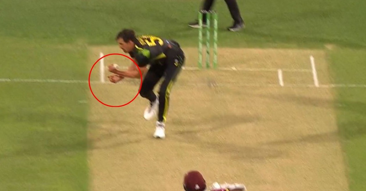 WATCH: Mitchell Starc takes a classy catch in Australia’s thumping win over West Indies