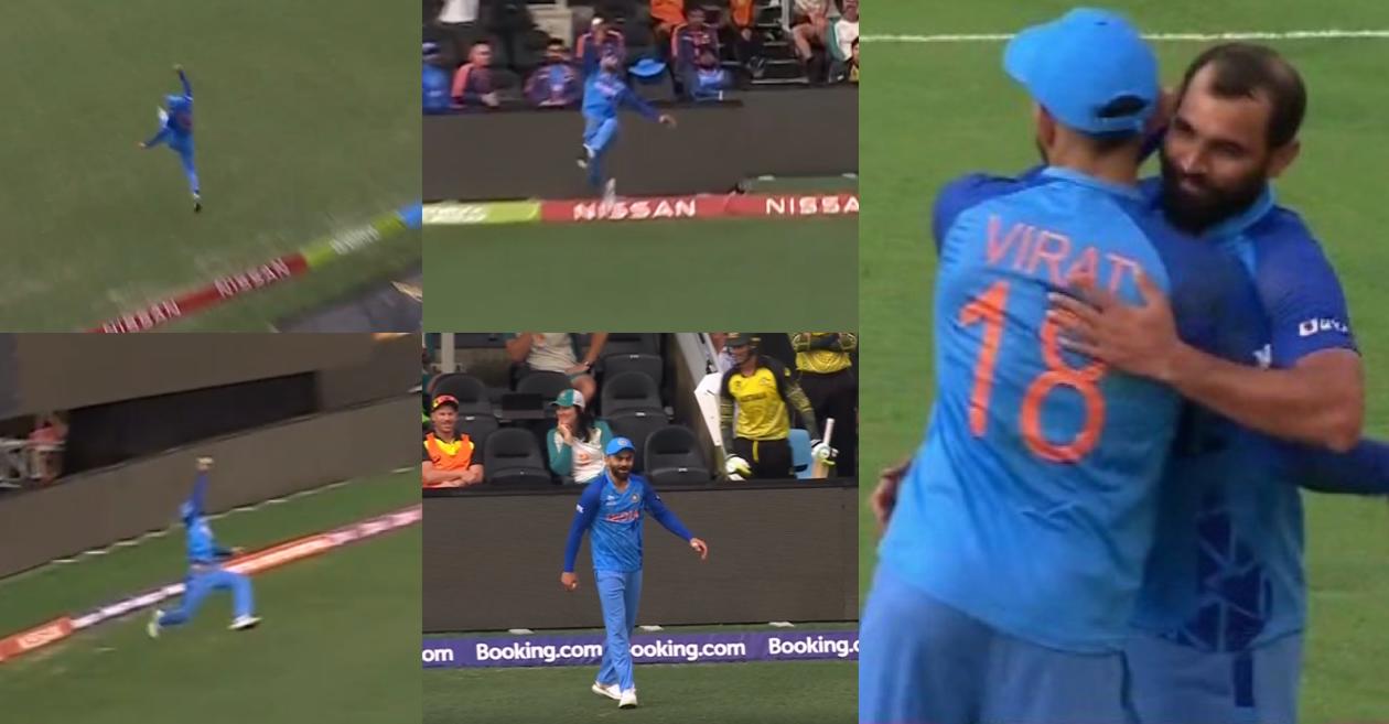 WATCH: Virat Kohli takes a one-handed stunner to dismiss Pat Cummins – T20 World Cup 2022 Warm-up