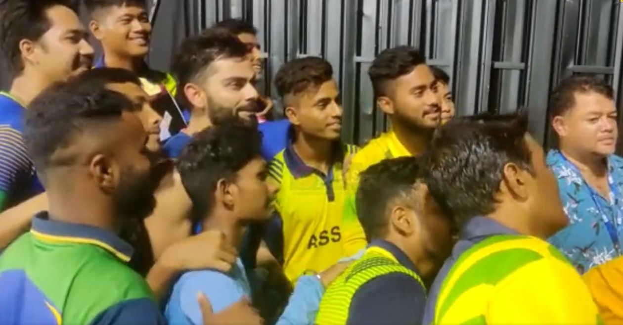 WATCH: Virat Kohli clicks pictures with young fans on the