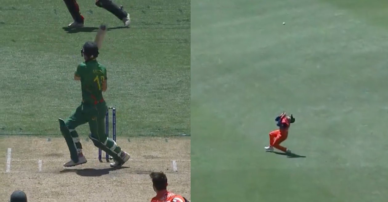 WATCH: Roelof van der Merwe takes a sensational catch to dismiss David Miller – SA vs NED, T20 World Cup