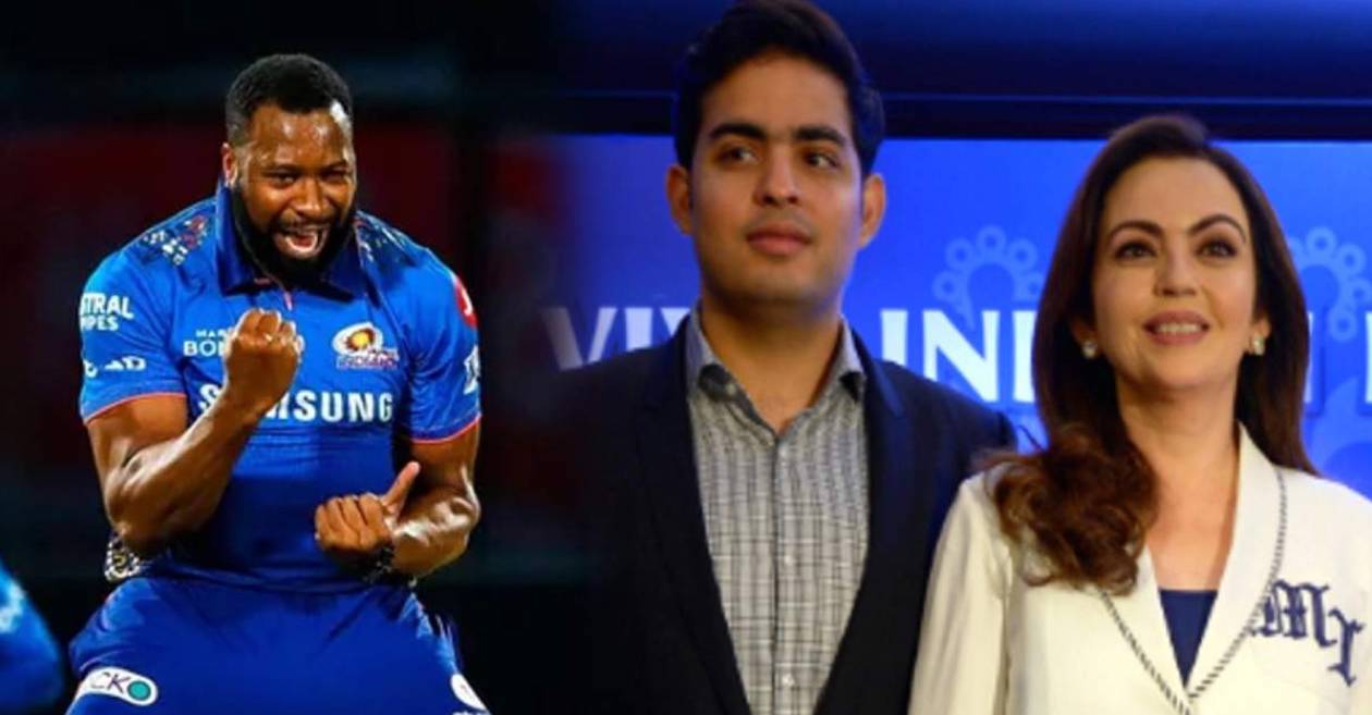 Kieron Pollard, Akash Ambani, Nita Ambani