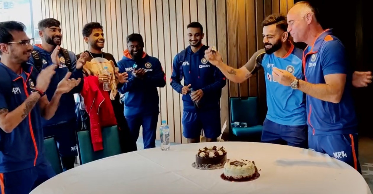 WATCH: Virat Kohli celebrates his 34th birthday with teammates in Melbourne