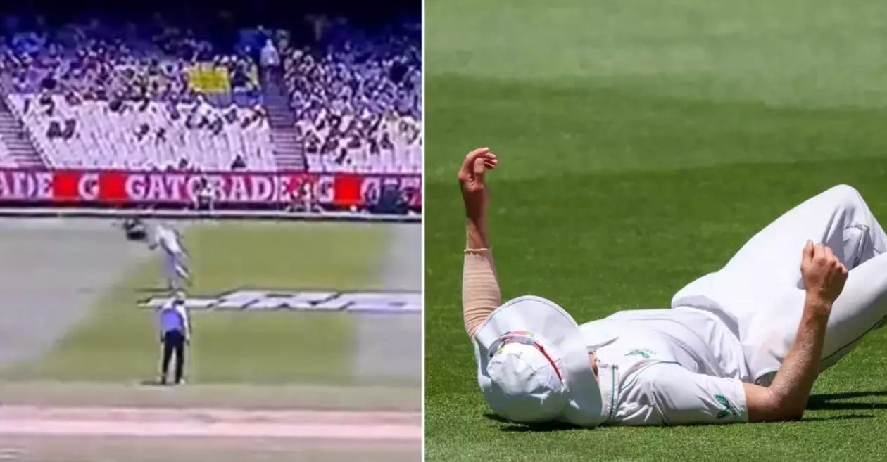 AUS vs SA, WATCH: Anrich Nortje escapes serious injury after spider cam knocks him down in MCG Test