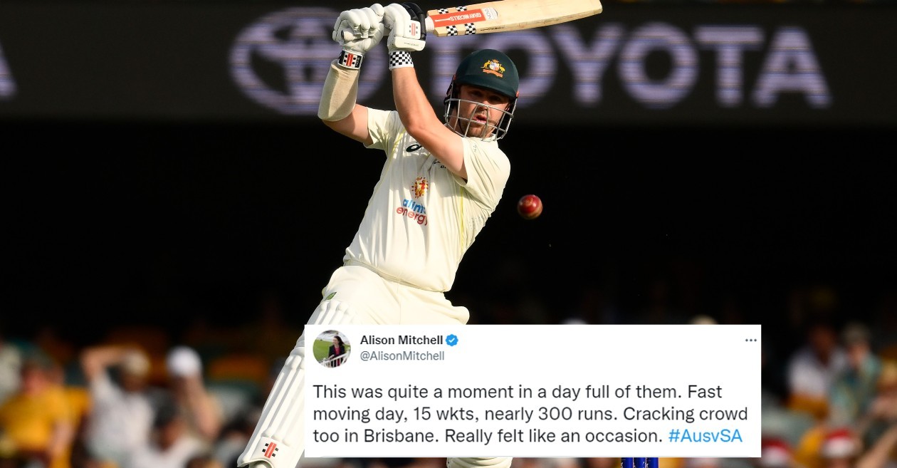 AUS vs SA [Twitter reactions]: Travis Head stands tall on the 15-wicket opening day in Brisbane