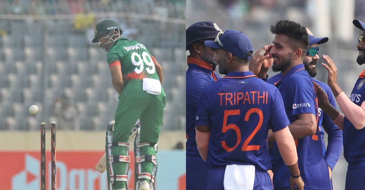 WATCH: Umran Malik cleans up Najmul Shanto with a 151 kmph thunderbolt – BAN vs IND, 2nd ODI