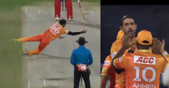 ILT20 – WATCH: David Wiese takes a stunning caught and bowled in Gulf Giants vs Dubai Capitals clash