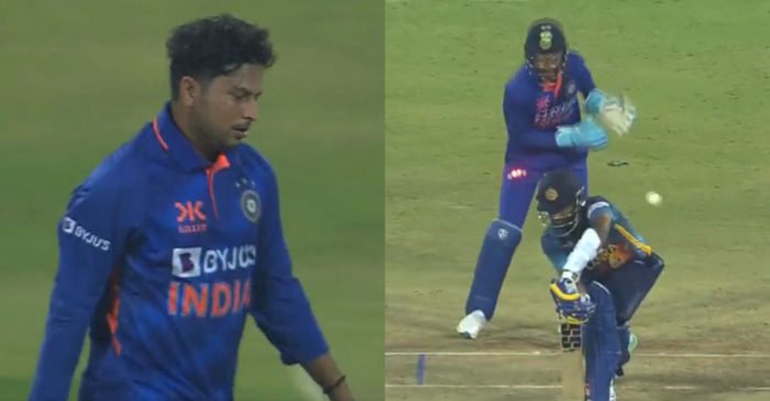 IND vs SL [WATCH]: Kuldeep Yadav cleans up Dasun Shanaka with a phenomenal delivery