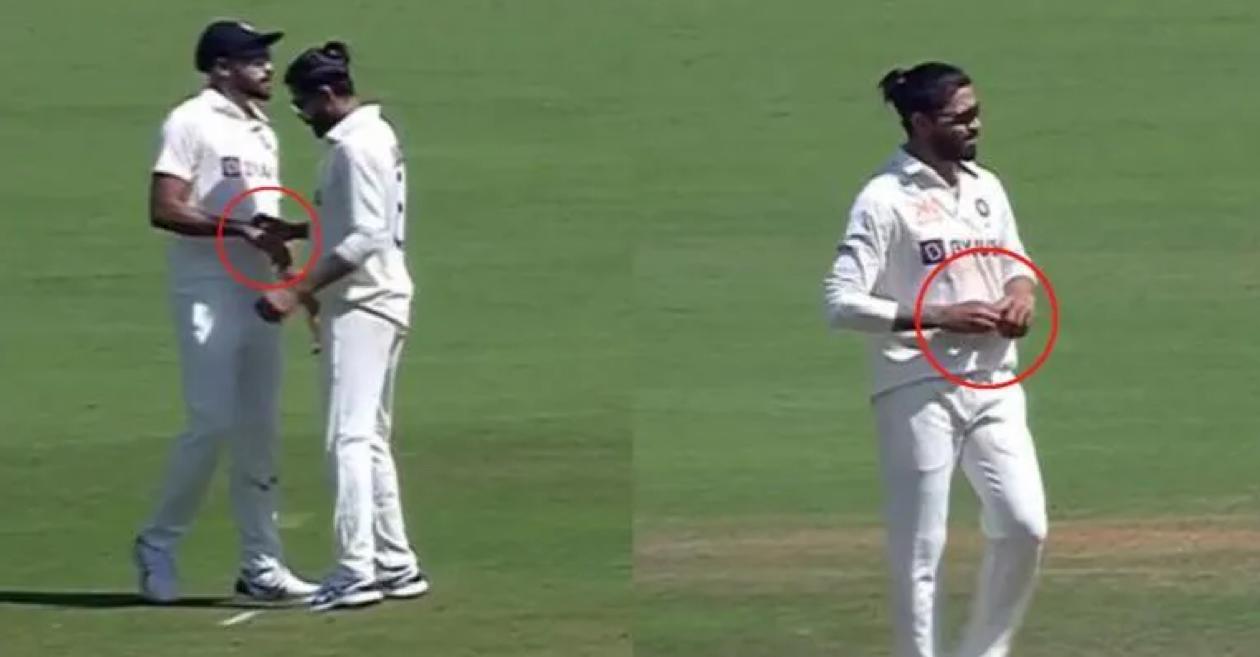 Mohammed Siraj provides ointment to Ravindra Jadeja