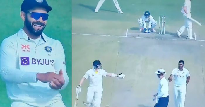 WATCH: Virat Kohli bursts into laughter as R Ashwin gives Steve Smith a run-out scare at non-striker’s end