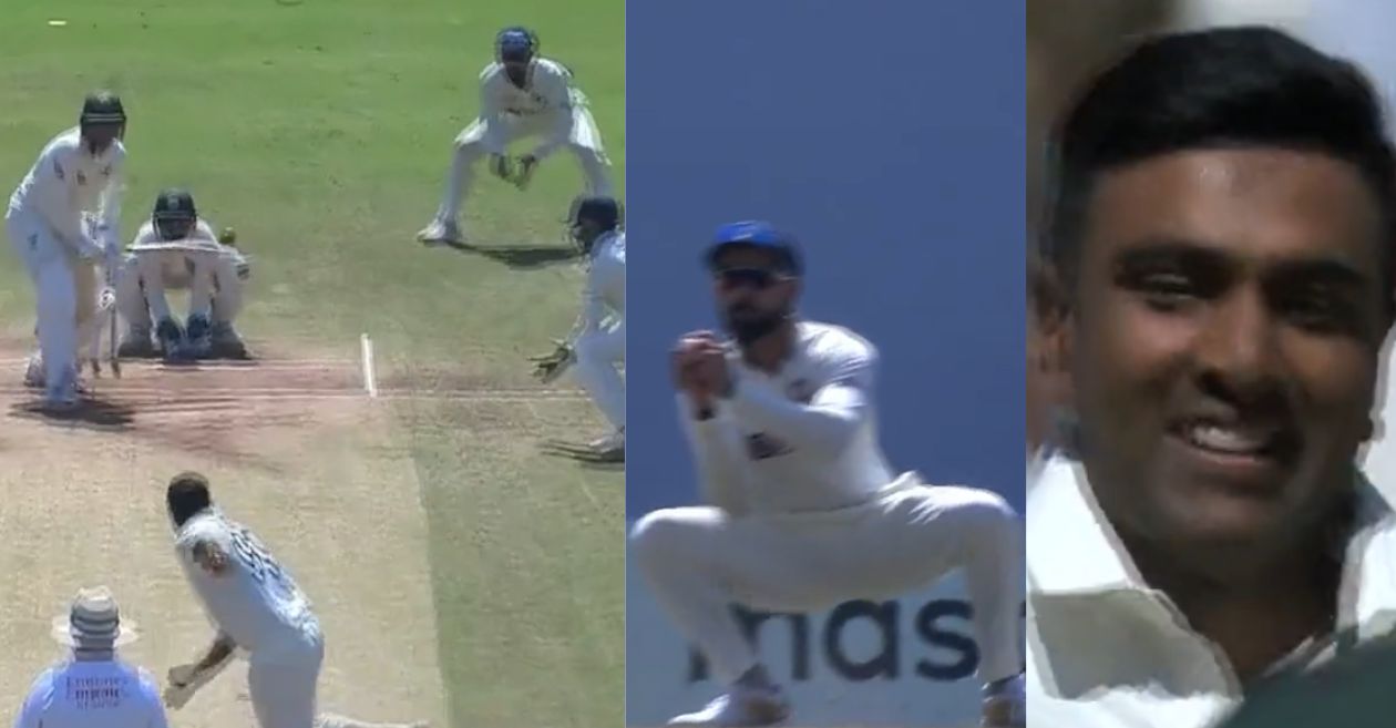 Virat Kohli takes a easy catch to dismiss Usman Khawaja