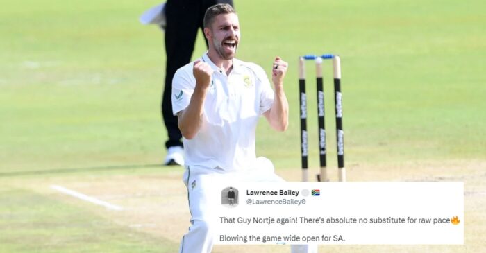 Twitter reactions: Anrich Nortje’s 5-fer gives South Africa control on a 16-wicket day in Centurion Test