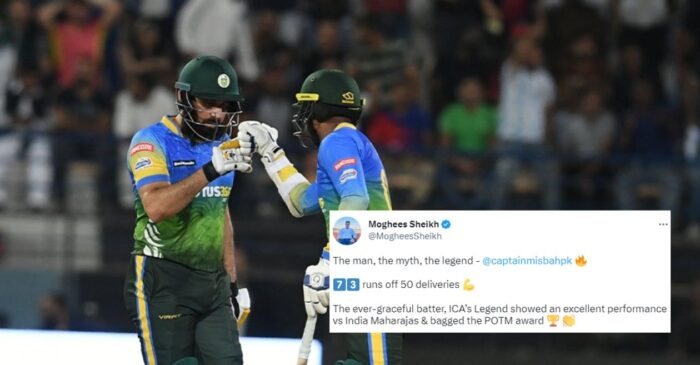 Twitter reactions: Misbah-ul-Haq sizzles in Asia Lions’ thrilling win over India Maharajas in LLC 2023