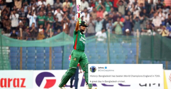 Twitter Reactions: Najmul Hossain Shanto shines in Bangladesh’s clinical win over England in first T20I