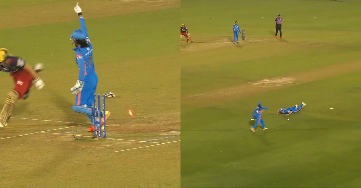 WATCH: Humaira Kazi hit the bull’s-eye to dismiss Ellyse Perry in MI vs RCB clash at WPL 2023