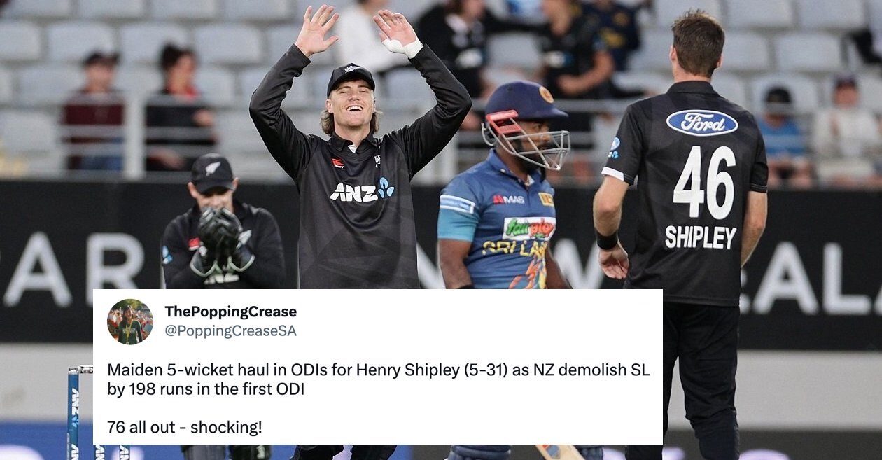 Twitter reactions: Henry Shipley’s maiden fifer power New Zealand to thumping win over Sri Lanka in first ODI – NewsEverything Cricket