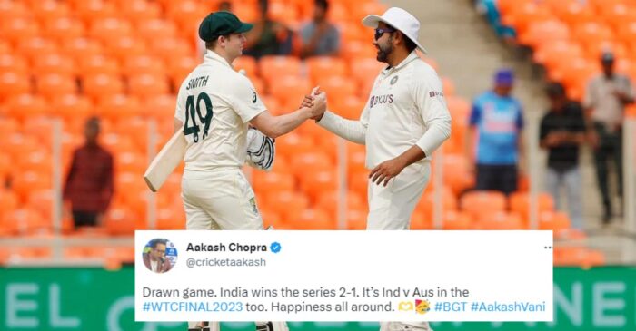 IND vs AUS, [Twitter reactions]: Ahmedabad Test ends in a draw; India clinch series 2-1