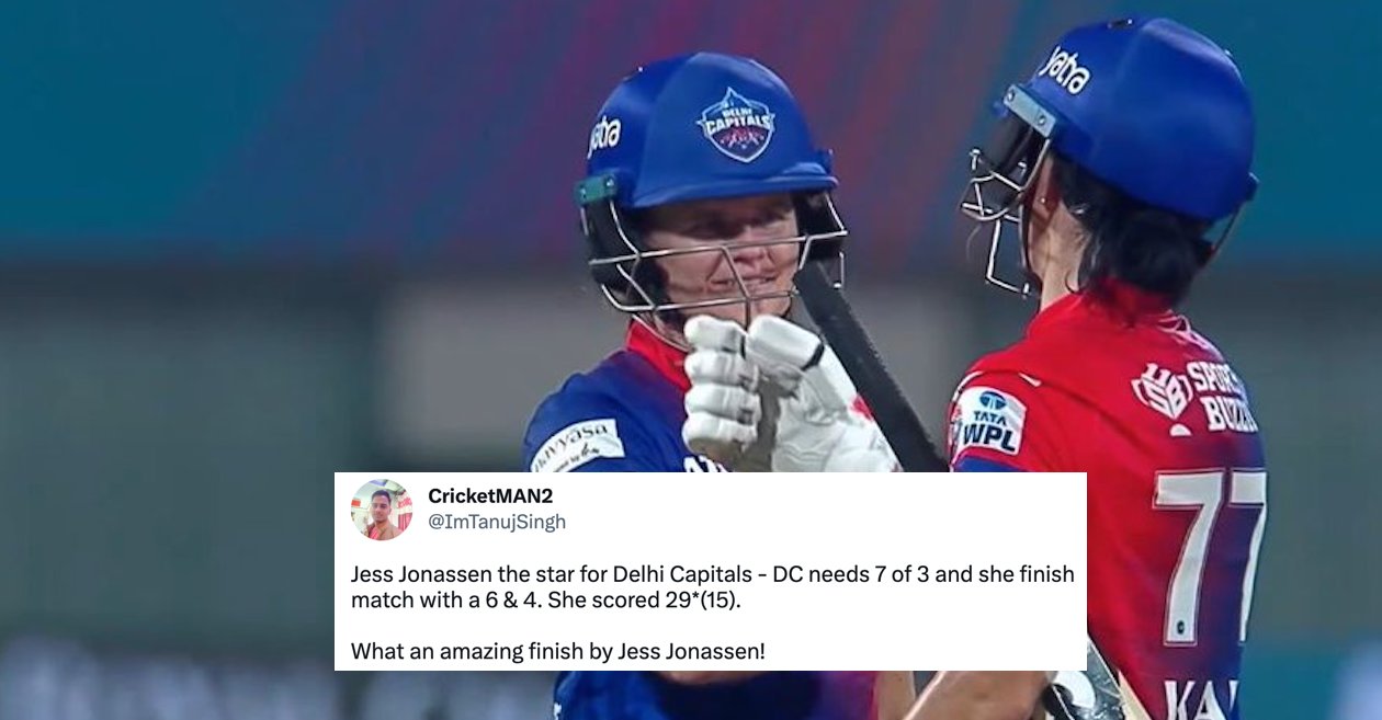WPL 2023 [Twitter reactions]: Jess Jonassen and Marizanne Kapp steer Delhi Capitals to a 6-wicket win over RCB