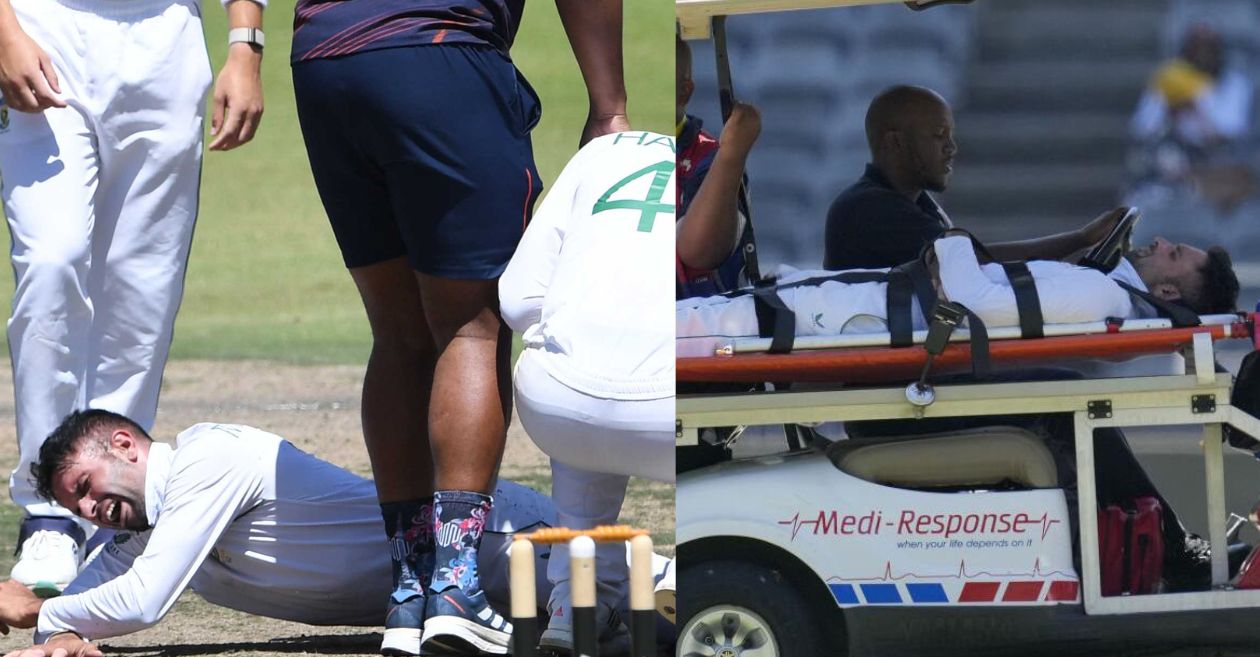 Keshav Maharaj suffers nasty injury