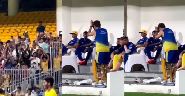 IPL 2023 [WATCH]: MS Dhoni’s humble gesture towards fans during practice session wins hearts