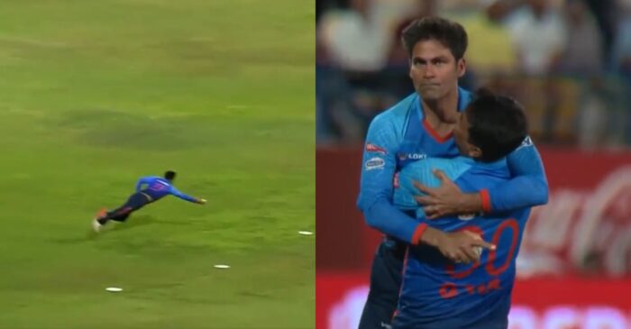 WATCH: Mohammad Kaif takes a flying one-handed catch in Legends League Cricket 2023