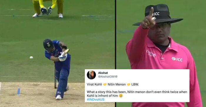 IND vs AUS 2023: Netizens post cheeky comments after umpire Nitin Menon declares Virat Kohli out LBW