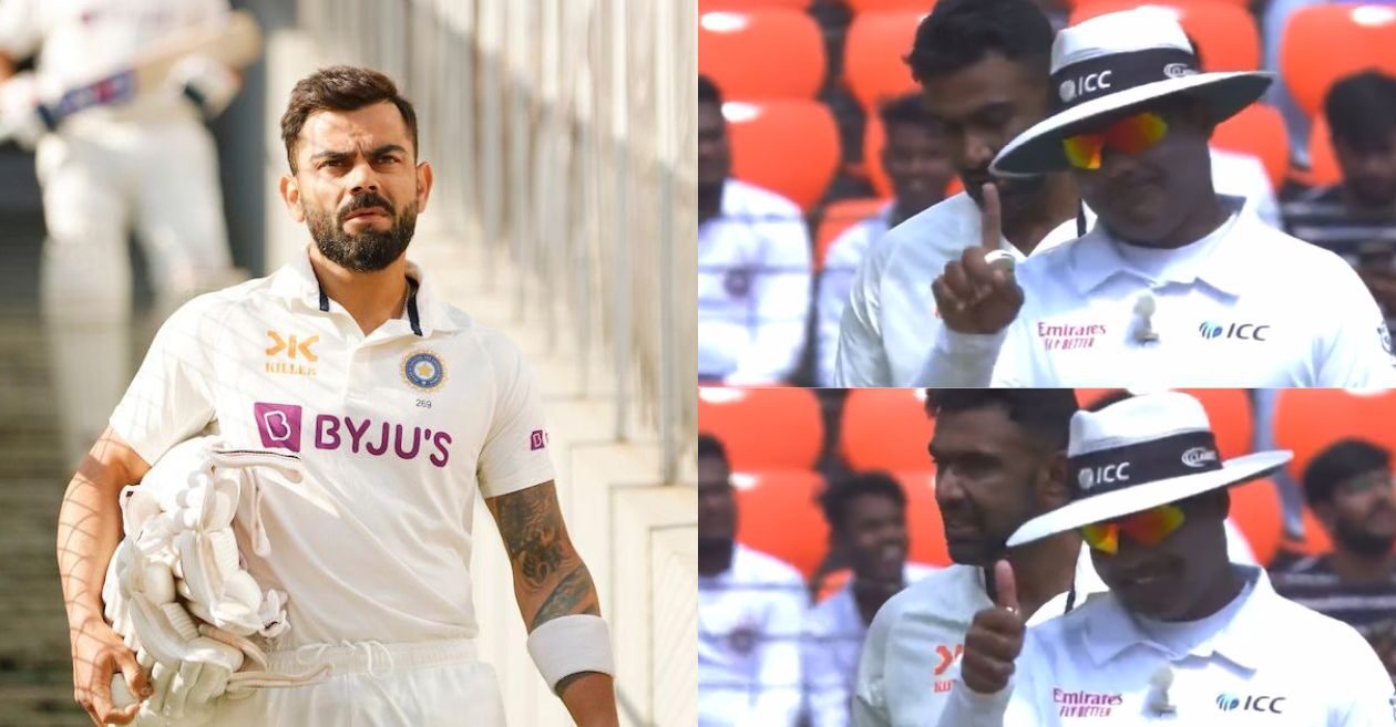 IND vs AUS, 2023 [WATCH]: Virat Kohli teases umpire Nitin Menon after India loses a review in the 4th Test