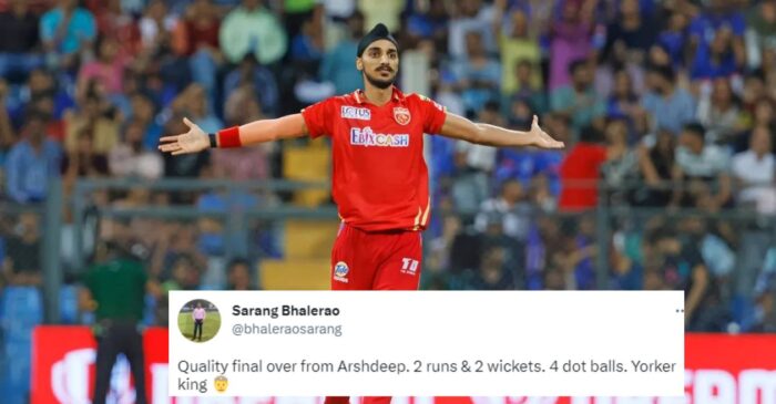 IPL 2023 [Twitter reactions]: Arshdeep Singh’s bowling brilliance steer Punjab Kings to a thrilling win over Mumbai Indians