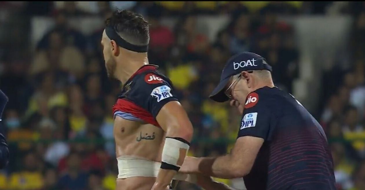 Faf du Plessis during RCB vs CSK game